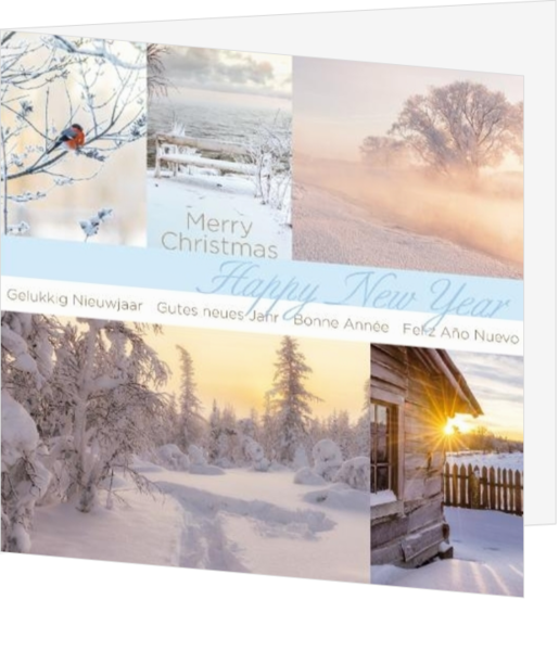 Mix & Match Kerstkaart - Sneeuw landschap