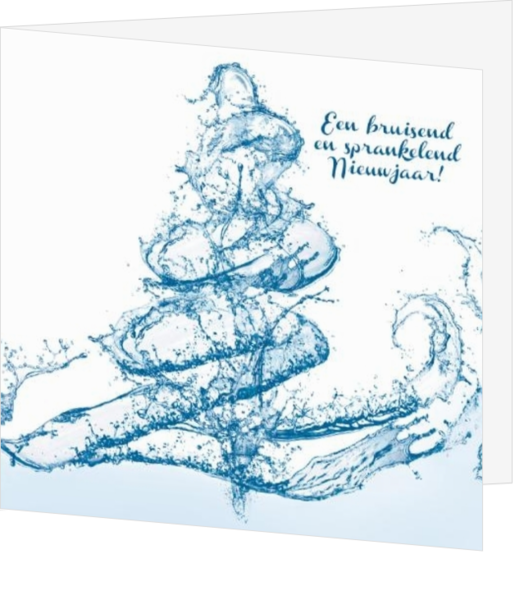 Mix & Match Kerstkaart - Waterkaart Bruisend Nieuwjaar
