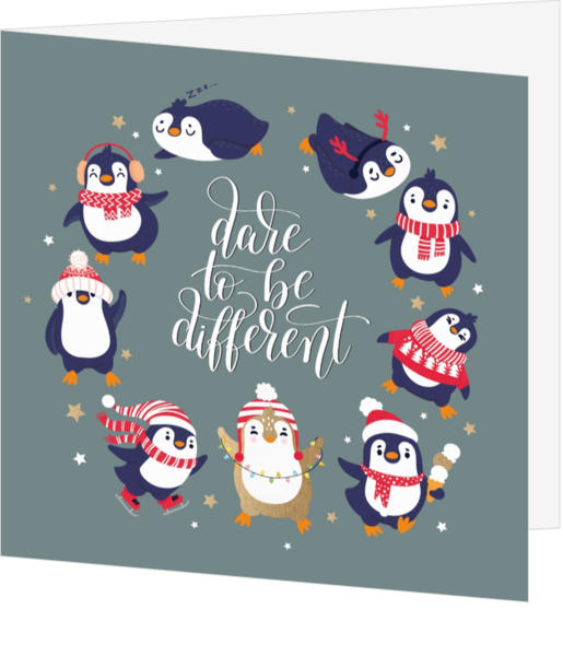 Mix & Match Kerstkaart - Dare to be different