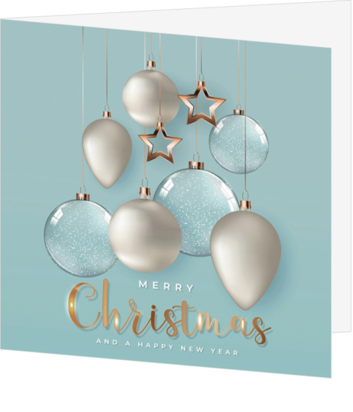 Mix & Match Kerstkaart - Hangende kerstdecoraties