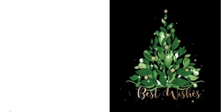 Mix & Match Kerstkaart   Groene kerstboom Achterkant/Voorkant