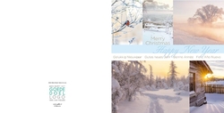 Mix & Match Kerstkaart   Sneeuw landschap Achterkant/Voorkant
